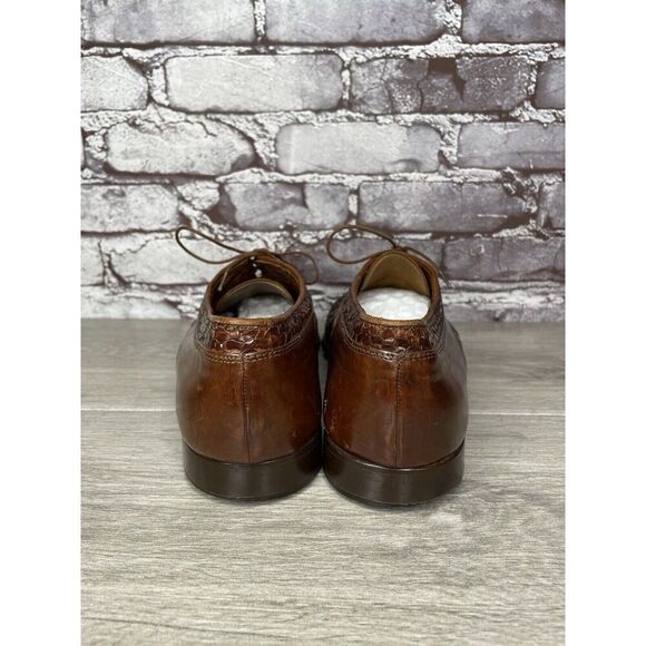 Johnston Murphy Domani Brown Leather Cap Toe Basketweave Lace Men 10.5M US/43EU main image 6